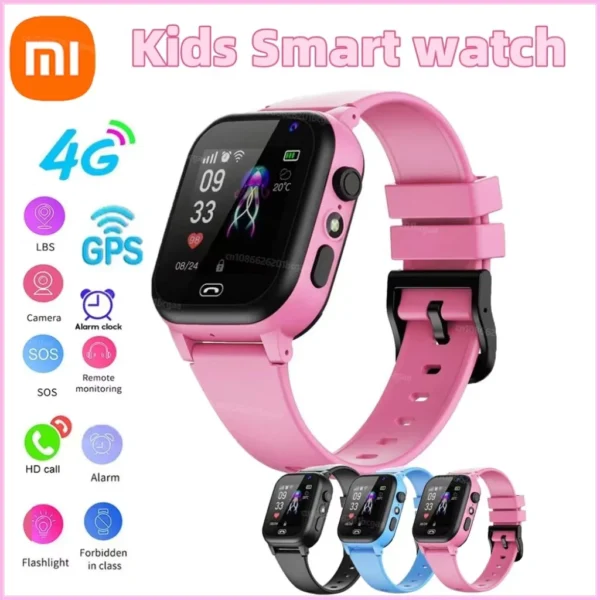 Xiaomi Kids 4G ساعة ذكية SOS GPS موقع مكالمة فيديو بطاقة Sim الطفل SmartWatch كاميرا مقاوم للماء ساعة للبنين بنات الحاضر -